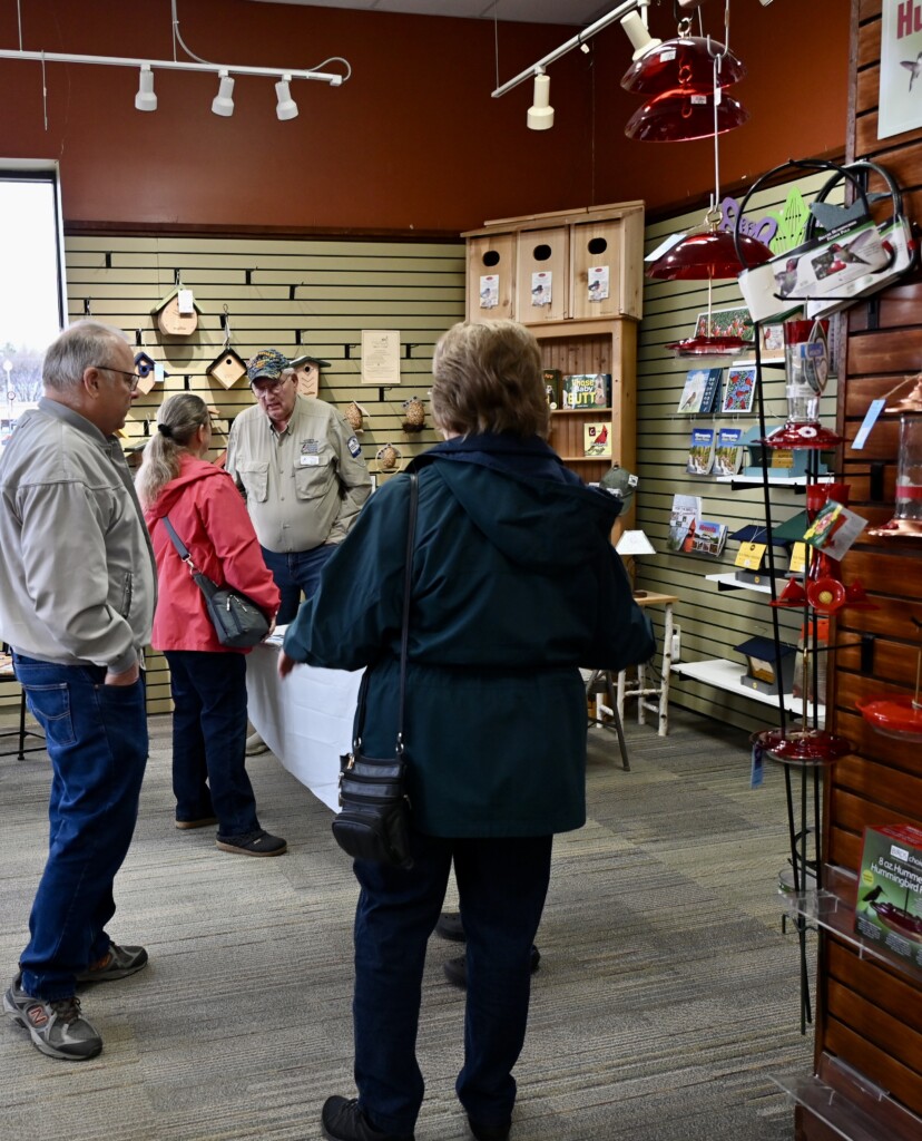 Visitors to the White Bear Lake All Seasons Wild Bird Store